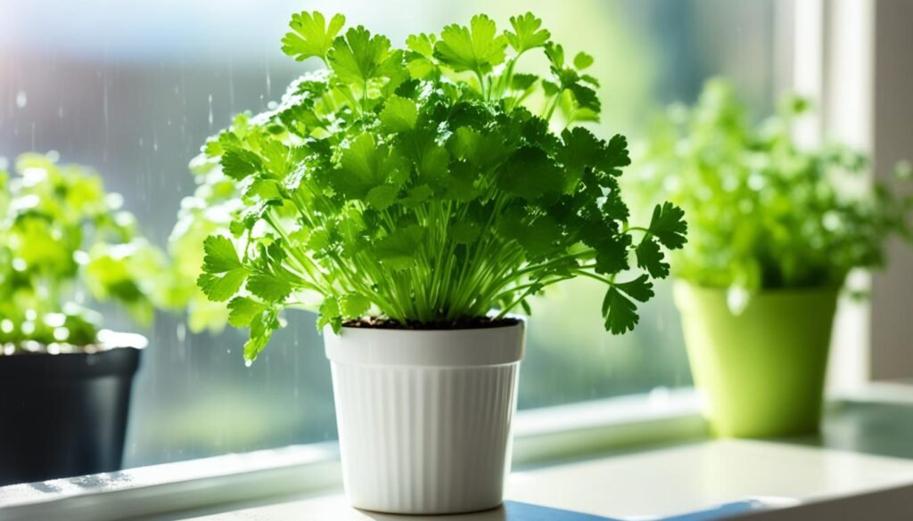 growing cilantro inside