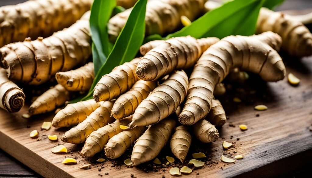 harvested ginger