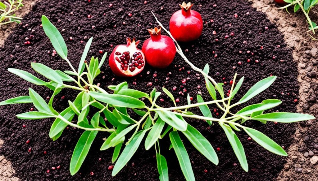 white pomegranate propagating